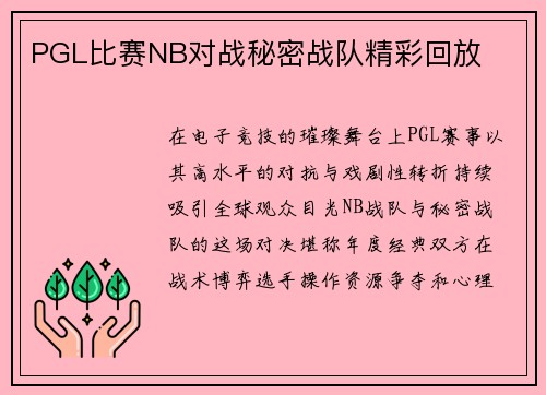 PGL比赛NB对战秘密战队精彩回放
